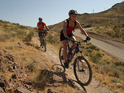 Biking on the trail