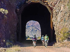 Railroad tunnels on the trail