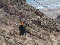 Thrilling zipline ride